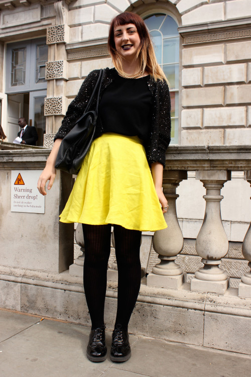 Yellow skirt!
